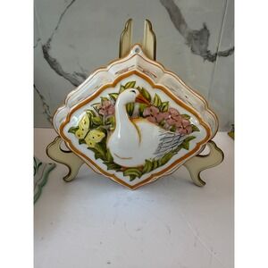 Franklin Mint Le Cordon Bleu 1986 Ceramic Goose Butterfly Wall Mold Decor
